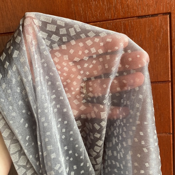 Gray Sheer Infinity Scarf - Picture 2 of 2